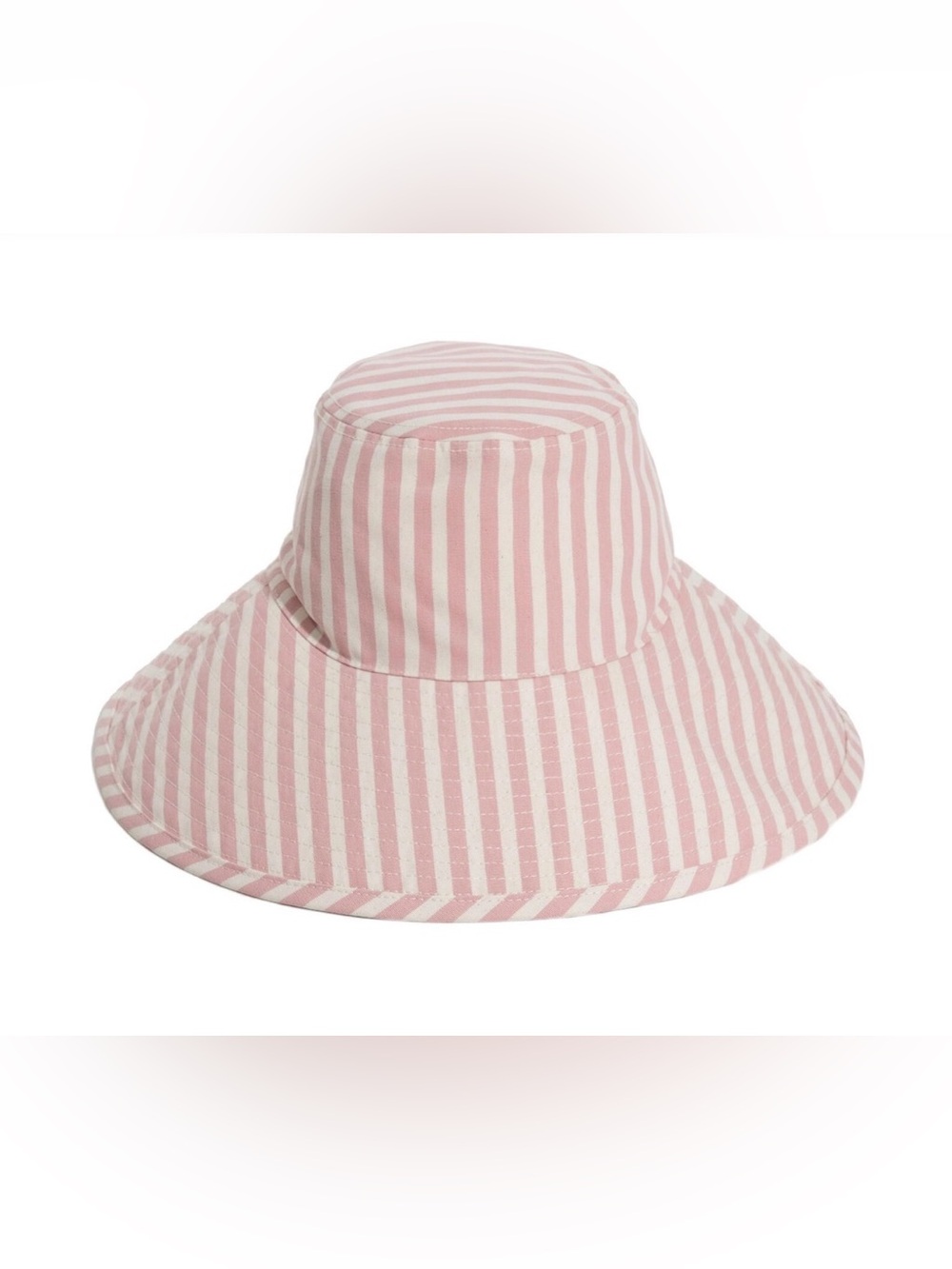 Business & Pleasure Wide Brim Beach Hat Pink Stripe